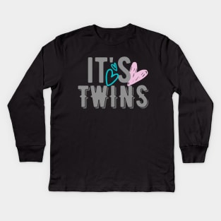 It's Twins! Kids Long Sleeve T-Shirt